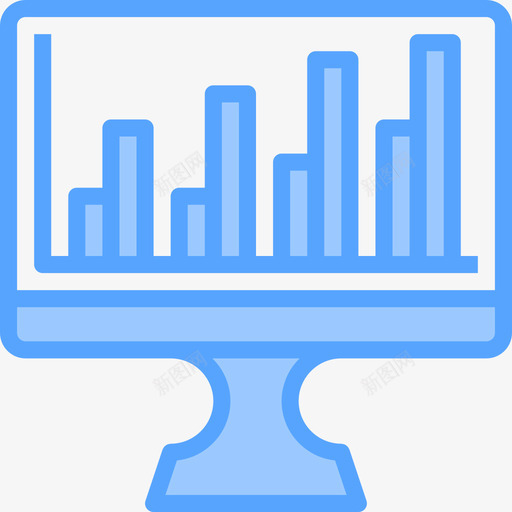 统计计算机显示4蓝色图标svg_新图网 https://ixintu.com 显示 统计 蓝色 计算机