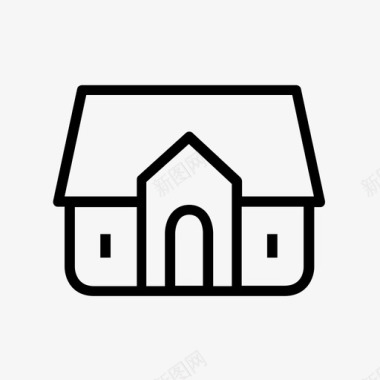 房子村庄建筑物图标图标