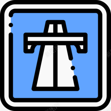 公路交通标志14线形颜色图标图标
