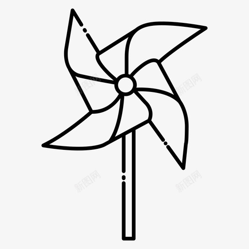 风车纸玩具图标svg_新图网 https://ixintu.com 玩具 纸 花园 风车
