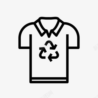 回收t恤服装生态图标图标