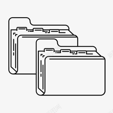 双文件夹副本文档图标图标