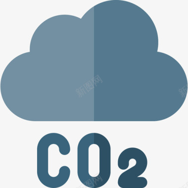 一氧化碳气候变化12平坦图标图标