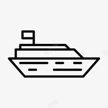 船邮轮帆船图标图标