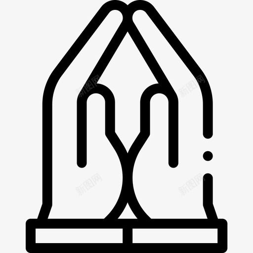 祈祷精神上的22直系的图标svg_新图网 https://ixintu.com 直系的 祈祷 精神上的22