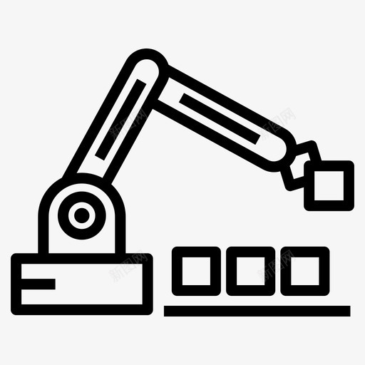 工业机械臂工业机器人机器人手臂图标svg_新图网 https://ixintu.com 一套 工业 工具 技术 技术工 机器 机器人 机械 液压