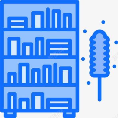 书架清洁77蓝色图标图标