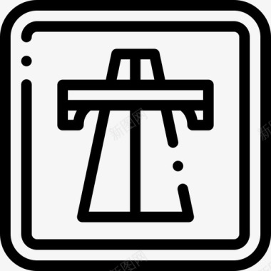 公路交通标志13线形图标图标