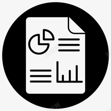业务报告文档财务图标图标