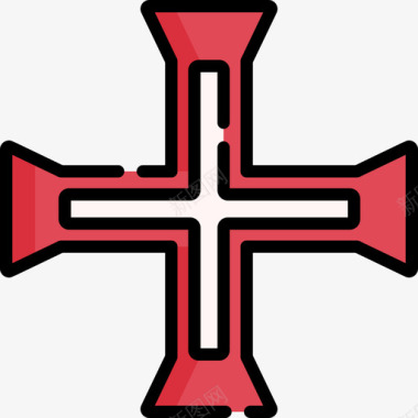葡萄牙十字葡萄牙5线形颜色图标图标