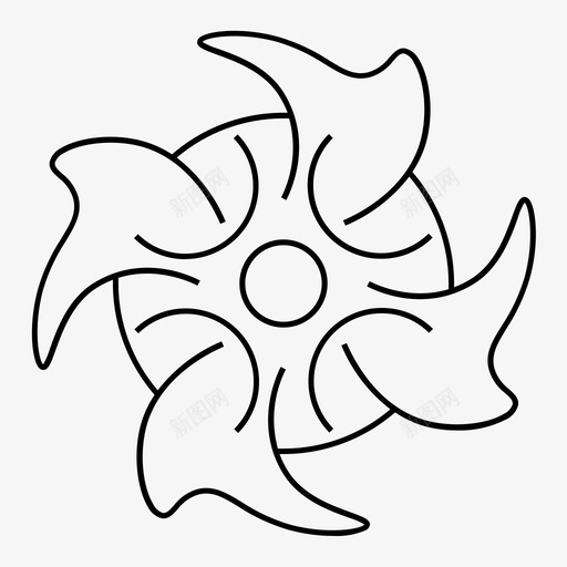 花瓣圆圈花朵图标svg_新图网 https://ixintu.com 圆圈 线条 自然 花朵 花瓣