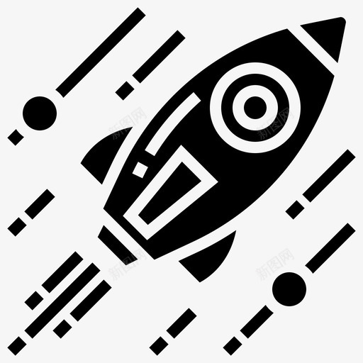 曲速驱动火箭图标svg_新图网 https://ixintu.com 太空 宇宙飞船 曲速 火箭 雕文 驱动
