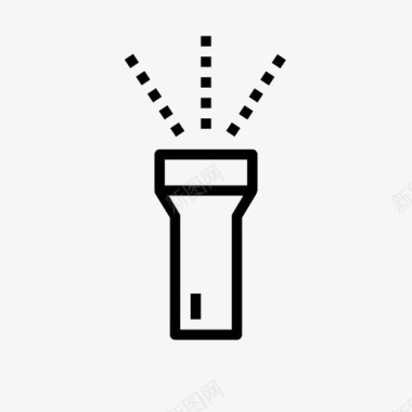 手电筒照明灯具图标图标