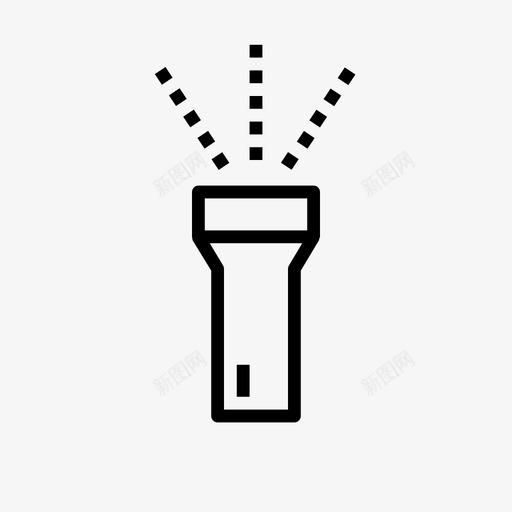 手电筒照明灯具图标svg_新图网 https://ixintu.com 夜间 户外活动性质 手电筒 灯具 照明 野营