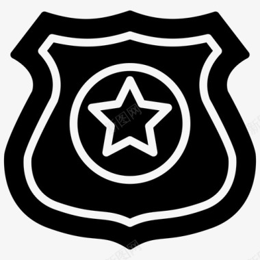 警察之星徽章成就徽章军事徽章图标图标