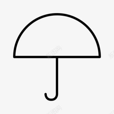开伞阳伞防雨图标图标