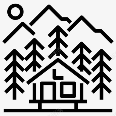 小屋房子自然图标图标
