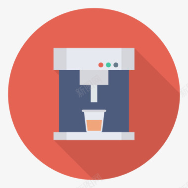 咖啡机家用设备和电器6圆形图标图标