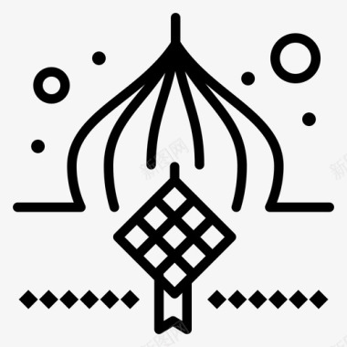 清真寺装饰开斋节图标图标