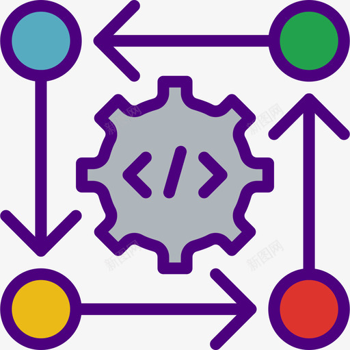 头脑风暴网络和搜索引擎优化8线性颜色图标svg_新图网 https://ixintu.com 头脑风暴 线性颜色 网络和搜索引擎优化8