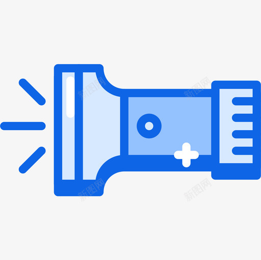 手电筒户外活动27蓝色图标svg_新图网 https://ixintu.com 户外活动 手电筒 蓝色