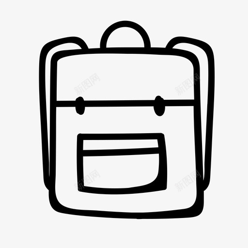 背包手绘学习图标svg_新图网 https://ixintu.com 上学 储存 学习 手绘 背包 返校
