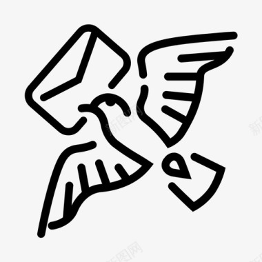 海鸥有字母鸟邮件图标图标