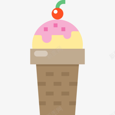 冰淇淋餐厅90公寓图标图标