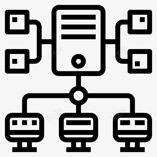 数据连接流程图图标svg_新图网 https://ixintu.com 大数据 存储 数据 服务器 流程图 网络 连接