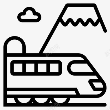 火车山铁路图标图标