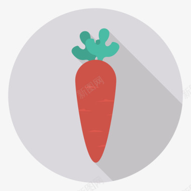 胡萝卜食品和饮料30圆形图标图标
