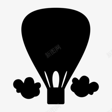 热气球飞行天空图标图标