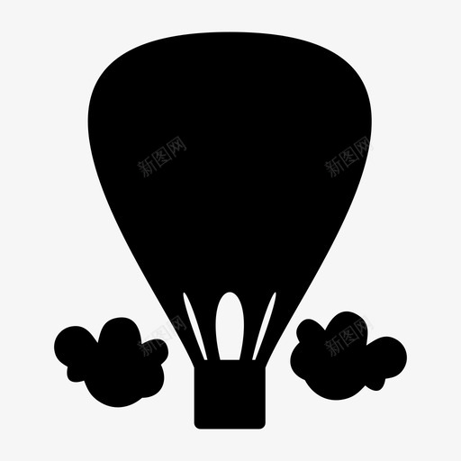 热气球飞行天空图标svg_新图网 https://ixintu.com 天空 旅行 热气球 飞行