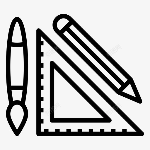 文具建筑绘图工具绘图工具图标svg_新图网 https://ixintu.com 建筑绘图工具 成套技术工具和机器线向量图标 技术工具 文具 测量尺 绘图工具