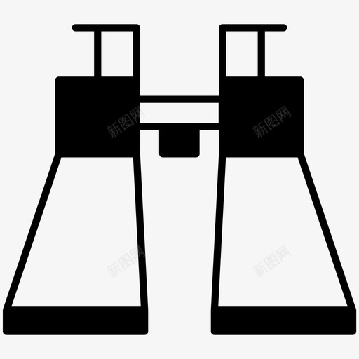 双筒望远镜环形狩猎部分实心图标svg_新图网 https://ixintu.com 双筒望远镜 狩猎部分实心 环形