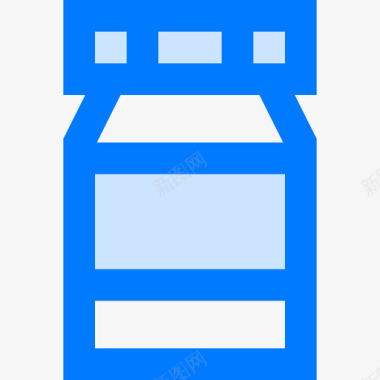 牛奶荷兰4蓝色图标图标