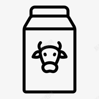 牛奶过敏原乳糖图标图标