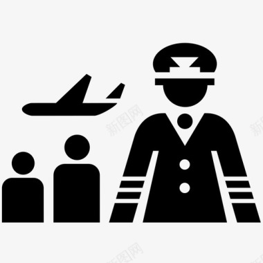 空勤人员航空公司飞行员图标图标
