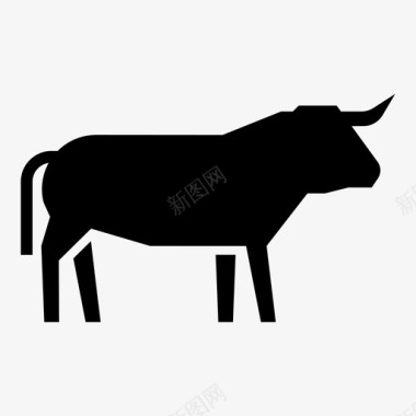 牛农场动物牲畜图标图标
