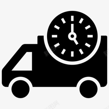 准时交货交货时间交货运输图标图标
