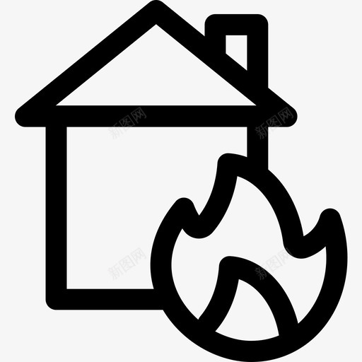 房子着火了消防员6直线型图标svg_新图网 https://ixintu.com 房子 消防员 直线 着火了 线型
