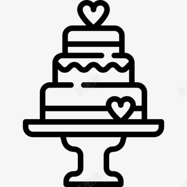 结婚蛋糕婚礼165直系图标图标