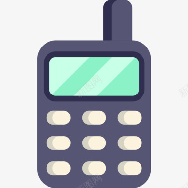手机21号电话扁平图标图标