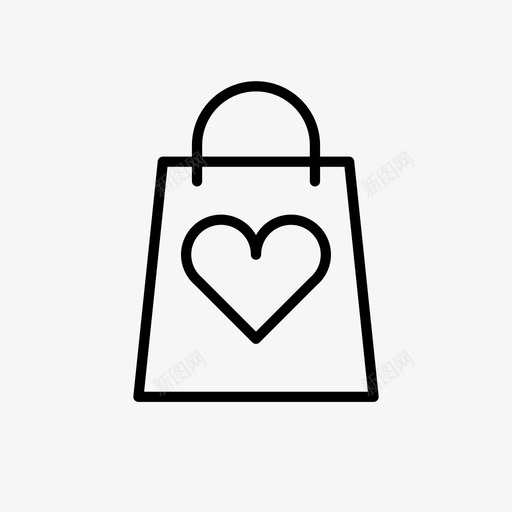 婚礼包手袋心图标svg_新图网 https://ixintu.com 婚姻 婚礼包 心 手袋 爱情 爱情和婚礼 购物袋