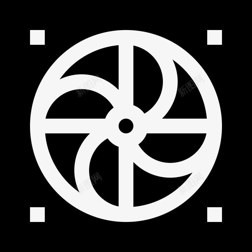 风扇计算机40充满图标svg_新图网 https://ixintu.com 充满 计算机 风扇