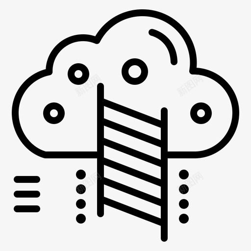 阶梯云数据图标svg_新图网 https://ixintu.com 云计算 技术 数据 范围 阶梯