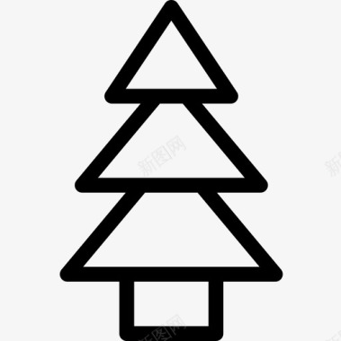 圣诞树圣诞176直线型图标图标