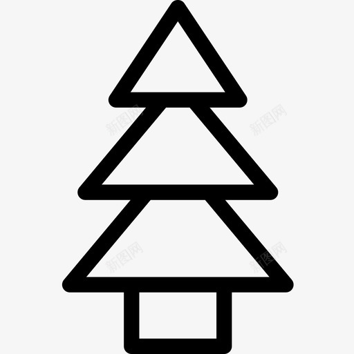 圣诞树圣诞176直线型图标svg_新图网 https://ixintu.com 圣诞176 圣诞树 直线型