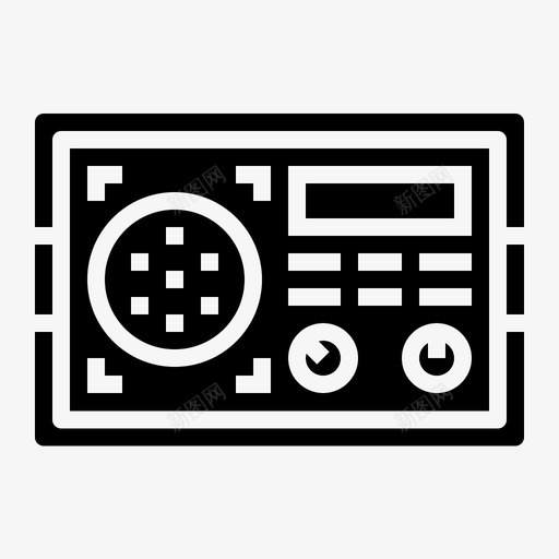 收音机电子科技图标svg_新图网 https://ixintu.com 收音机 晶体管 电子 科技 配件