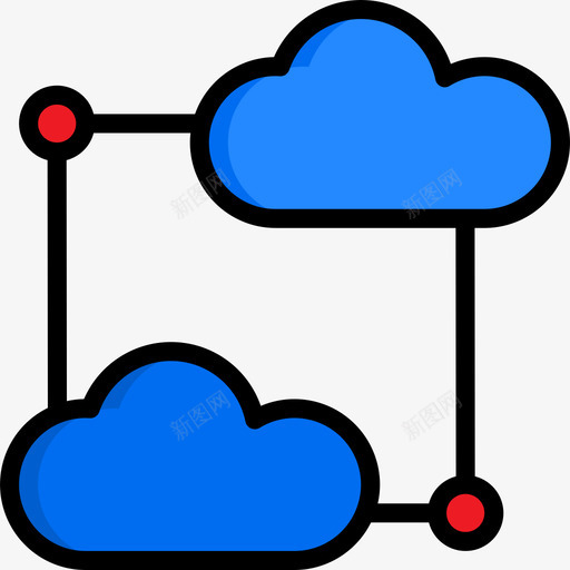 云计算数据和网络管理4线性颜色图标svg_新图网 https://ixintu.com 云计算 数据和网络管理4 线性颜色